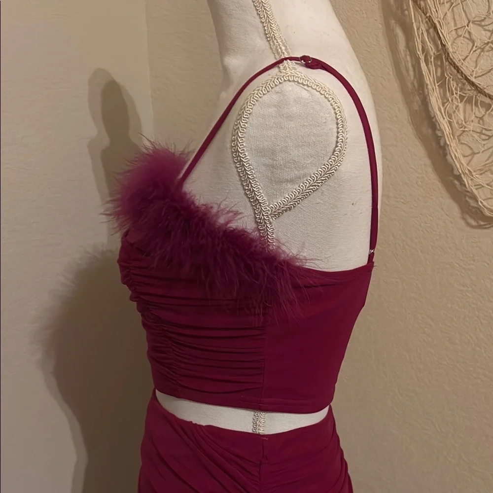 Fun and Flirty Burgundy Skirt Set - Picture 7 of 11